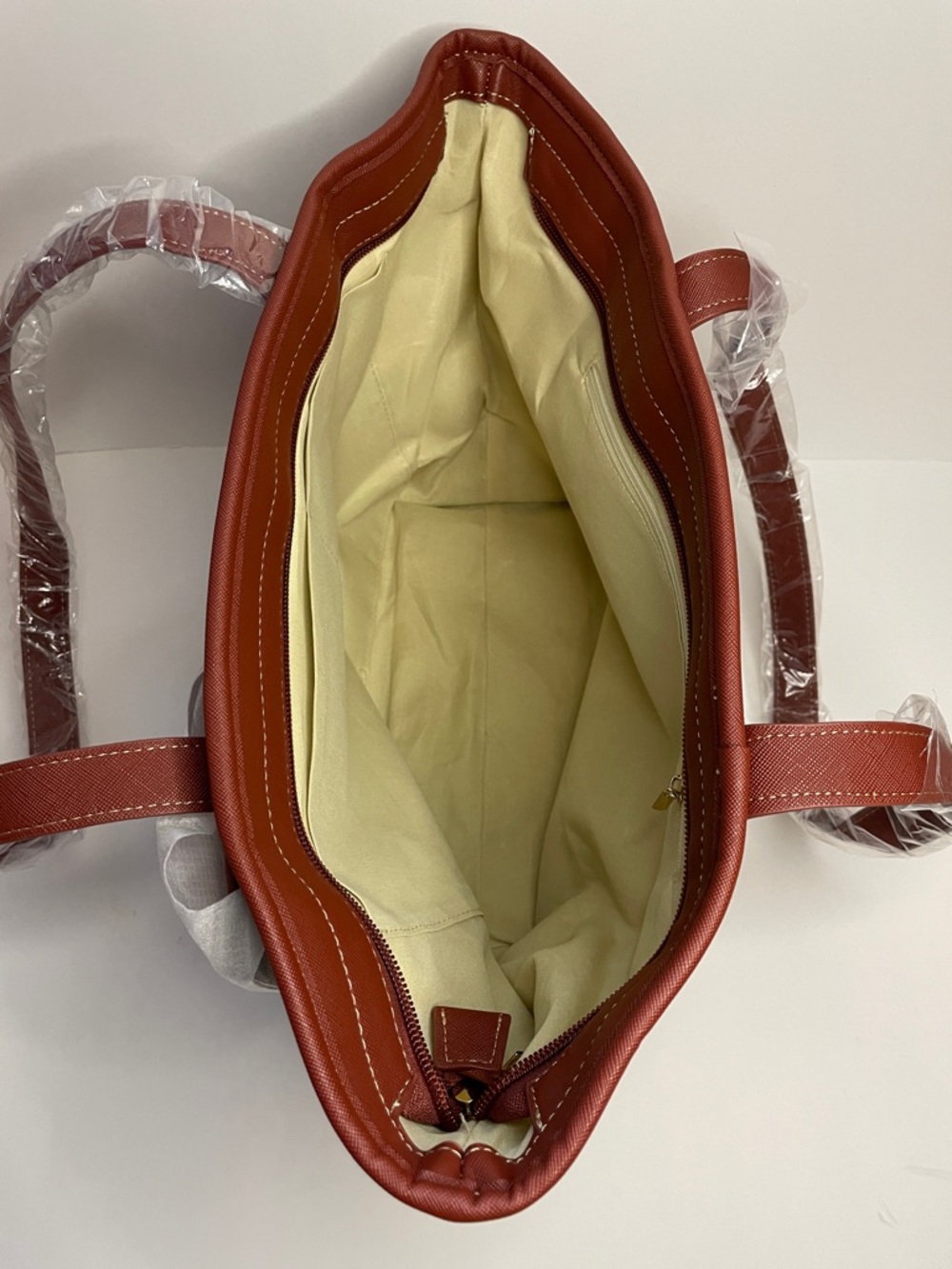 NWT LUXEBOLD®️ Brown Tote Bag with side pouch. - Picture 3 of 7
